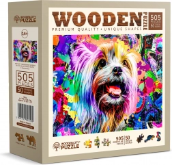 Drewniane puzzle Pop Art Yorkshire Terrier od Wooden City