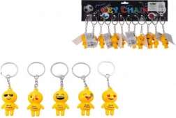 Brelok do kluczy uśmiech, metal/tworzywo, 9 cm