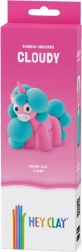 Masa plastyczna Hey Clay Jednorożce 3 opakowania, Cloudy