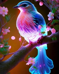 Diamentowe malowanie magiczny ptak 30 × 40 cm