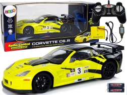 Szybki samochód R/C 1:18 Corvette C6.R żółty