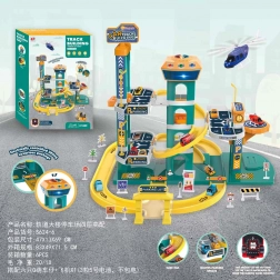 Mega parking niebieski z windą i efektami świetlnymi