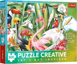 Puzzle 500 elementów Rajskie ptaki Trefl