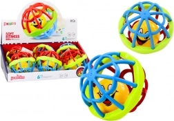 sensoryczna piłeczka z grzechotką, elastyczna i kolorowa