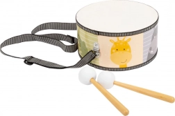 Small Foot dziecięcy bębenek Kolorowe safari z pałeczkami
