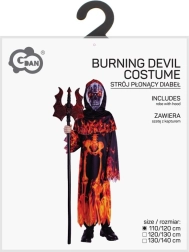 Dziecięcy kostium diabła z kapturem 110–120 cm