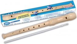 Klasyczna drewniana fletnia biała
