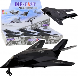 Czarny wojskowy myśliwiec z efektami światła i dźwięku 1:400