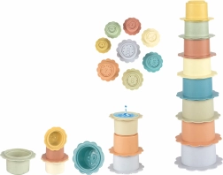 Wieża do układania z kubeczków Kwiat - 8 szt.