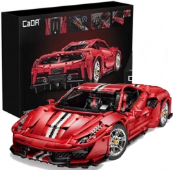 Klocki CaDA czerwony samochód sportowy Italian Super Car 1:8, 3236 elementów
