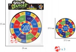 Tarcza do bezpiecznego rzucania piłkami z rzepami 28 cm