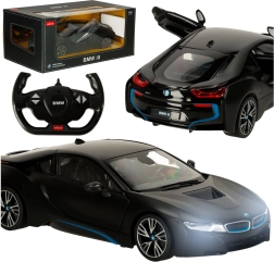 RC auto RASTAR BMW i8 1:14 z otwieranymi drzwiami – czarne