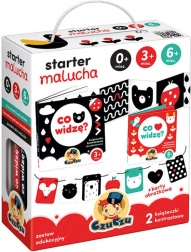 CzuCzu starter dla niemowląt – co widzę? kontrastowe książeczki i karty
