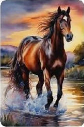 Mozaika diamentowa - Biegnący koń