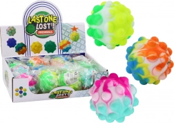 Świecąca sensoryczna piłeczka z wypustkami 6 cm