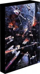 Świecący obraz LED 30x40 cm Star Wars