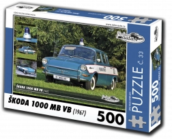 Puzzle Retro-auta Škoda 1000 MB VB (1967) 500 elementów