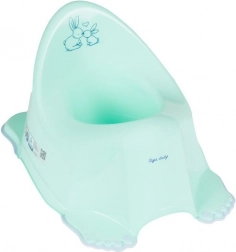 Grający nocnik dziecięcy Bunny, miętowy, antypoślizgowy
