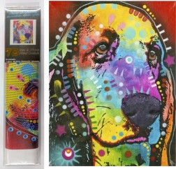 Diamentowe malowanie 7D – psie spojrzenie 30 × 40 cm