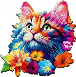 Drewniane puzzle kot 300 elementów ESCAPEWELT