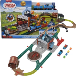 Fisher-Price Tomek i Przyjaciele kolejka Dostawa beczek załaduj i wystrzel z lokomotywą Tomkiem