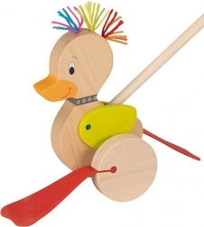 Drewniana kaczka na kiju