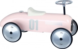 Różowy metalowy jeździk Vilac w stylu vintage