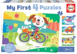 Moje pierwsze puzzle środki transportu 4w1