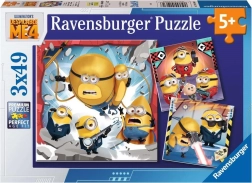 Ravensburger puzzle Ja, złoczyńca 4 – zestaw 3×49 elementów