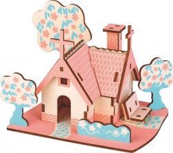 Woodcraft drewniane puzzle 3D amerykańska chata