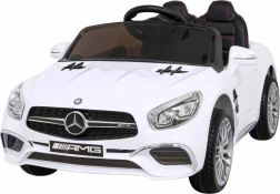 Dziecięcy elektryczny samochodzik MERCEDES-AMG SL 65 S, biały, z pilotem zdalnego sterowania