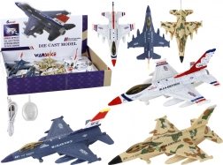 Plastowy model myśliwca z efektami światła i dźwięku