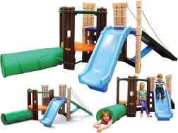 dziecięcy ogrodowy zestaw wspinaczkowy ze zjeżdżalnią Little Tikes Seek & Explore Adventure Climber