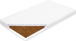Dziecięcy materac New Baby Standard 120 × 60 × 7 cm kokos–pianka biały