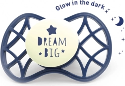 Ortodontyczny smoczek 6m+ świecący w ciemności Blue Moon