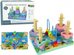 Drewniane Klocki Morski Świat Edukacyjne Kuleczki