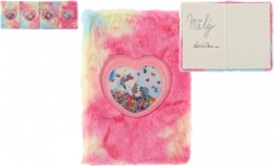 pluszowy tęczowy notes z jednorożcem, mix motywów