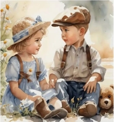 Diamentowe malowanie Przyjaźń 30 × 40 cm