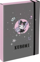 Teczki na zeszyty szkolne A4 Jumbo KUROMI szare