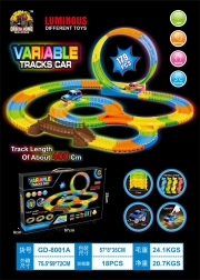 Wyścigowa świecąca autostrada VARIABLE, 179 elementów