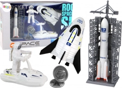 Misja kosmiczna Zestaw kosmiczny Rakieta Astronauta Statek kosmiczny 5 el.