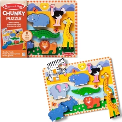 Drewniane puzzle wkładane safari Melissa & Doug