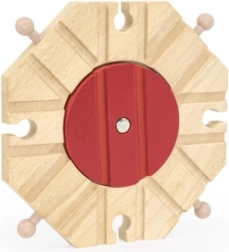 Drewniana obrotnica z 8 wyjazdami do kolejki