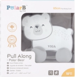 Drewniana zabawka do ciągnięcia Niedźwiedź polarny