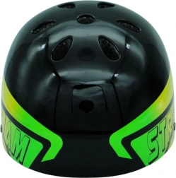 Kask rowerowy Dazzler czarny z zielono‑żółtymi elementami – rozmiar M