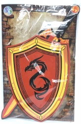 Piankowy miecz i tarcza z motywem smoka