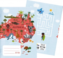 Zeszyt szkolny A5 10 kartek w kratkę 10 × 10 mm – Australia