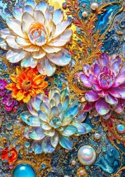 Puzzle Perłowe Lilie Wodne 1000 Elementów