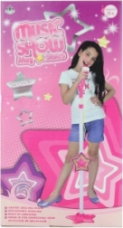 Mikrofon dla dziewczynek ze statywem i podłączeniem do MP3