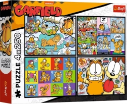 Puzzle Garfield nie lubi poniedziałków 4×250 elementów
